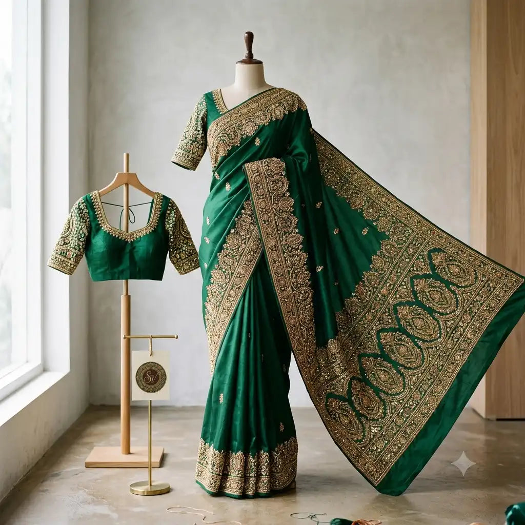 Cocktail Handwork (Maggam) Sarees